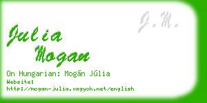 julia mogan business card