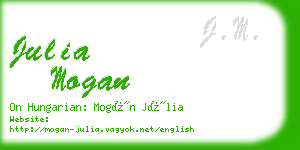 julia mogan business card
